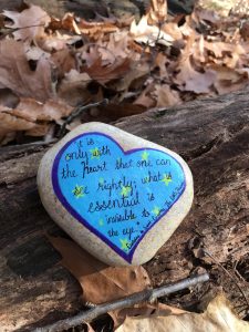 painted rock with inspirational quote